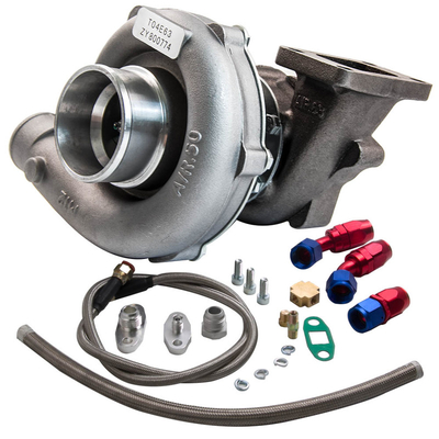 maXpeedingrods T3/T4 A/R.57 73 Universal Car Turbocharger Kit Stage III Turbo Charger+Oil Feed+Drain Balance 400+HP Kit Universal T04E Turbo Turbocharger